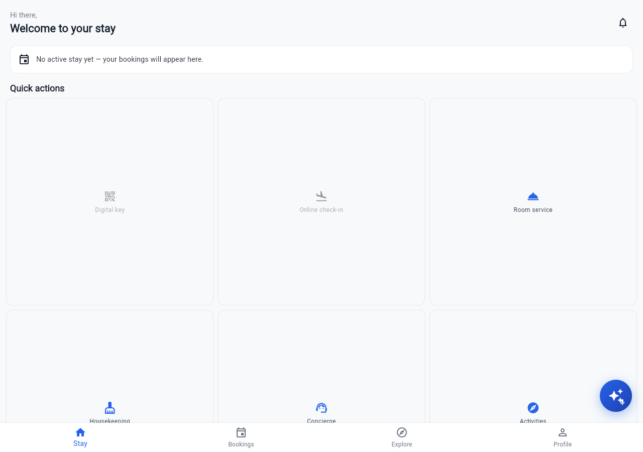 Guest app — home